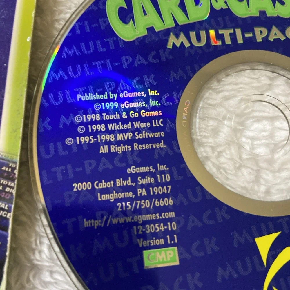 EGame Card And Casino Multipack‎ PC CD ROM Windows 95 98 Games Family Fun